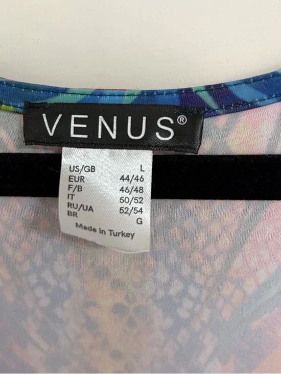 NWOT VENUS Tropical Print Dress with Fun Sleeves - Picture 9 of 16